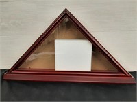 ANLEY Solid Wood Flag Display Case - New