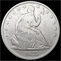 1875 Seated Liberty Half Dollar CLOSELY