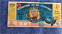 Indy 500 Ticket Stub 1961