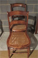 Pair of Cane Bottom Chairs