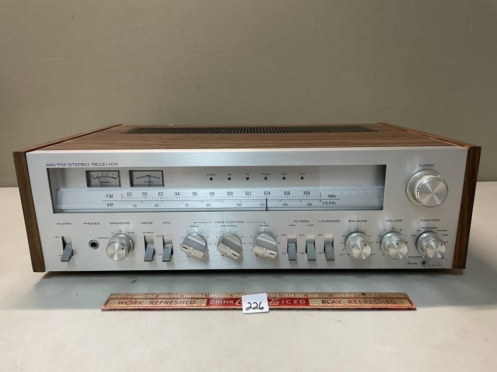 SEARS ELECTRONICS AM/FM STEREO RECEIVER RE-1502