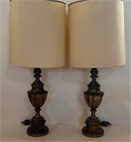 Pair of Vintage Stiffel Brass Table Lamps