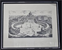 Early Engraving Rome -  The Vatican