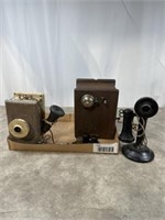 Antique Western Electric Co. wall telephone and