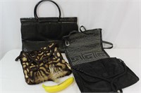 Four Vtg. Raphael Sanchez, Inge, Lumured Hand Bags