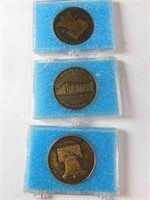 Bank of Woodward 50 years coins (x3)