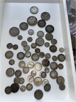 50 Assorted Foreign coins and domestic