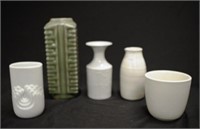 Five various Continental ceramic table pieces