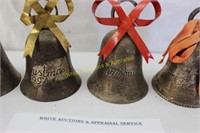 4 Matching Handmade Silver Plated Bells