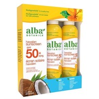 2-Pk Alba Botanica SPF 50 Hawaiian Coconut Sun