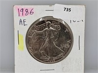 1986 1oz .999 Silver Eagle $1 Dollar