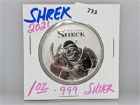 2021 1oz .999 Silver Shrek Nive $2