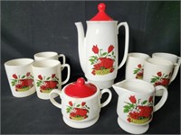 Vintage Japenese Ceramic Electric Tea Pot Set