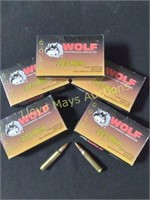 Wolf Gold 223 Rem 55gr FMJ Ammunition - 100rds