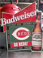 Cincinnati Reds Budweiser Metal Sign