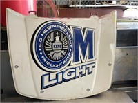 Old Milwaukee Light Car Hood Metal Sign