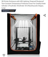 MSRP $60 3D Printer Enclosure w/LED Lights