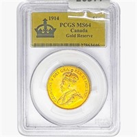 1914 $10 Canada Gold PCGS MS64