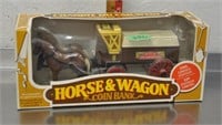 Vintage Horse & Wagon coin bank