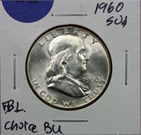 1960 Franklin Half Dollar Ch. BU FBL