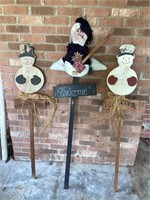 Vintage Holiday Wood Outdoor Decorations