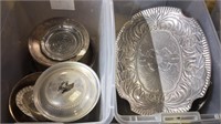 SILVER PLATED SERVICE ITEMS, AND PEWTER ITEMS