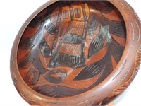 Art Nouveau Carved Serving Bowl