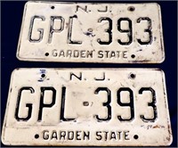 Lot of 2 New Jersey license plates