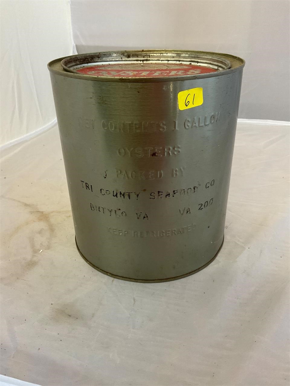 Tri County Seafood Co Butylo VA 200 Gallon Can