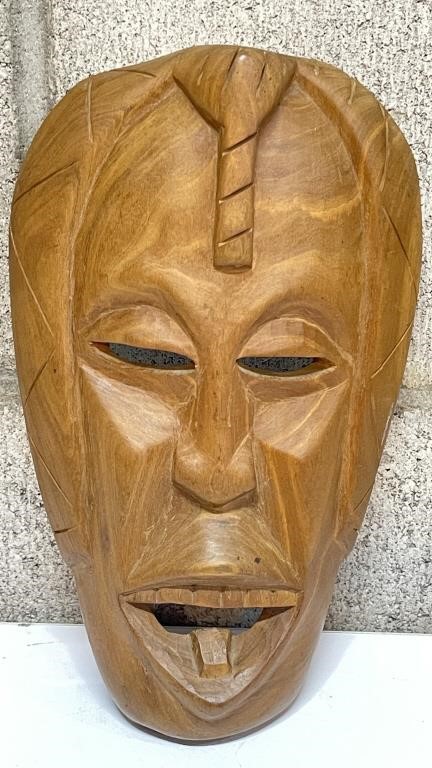 Vintage Wood Mask Wall Art