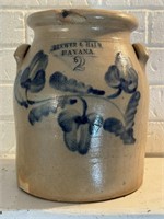 Brewer & Halm Antique Salt Glazed Crock