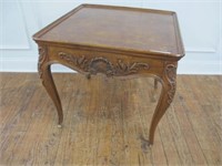 CARVED  SIDE TABLE 28x28 26h