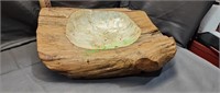 Rustic shell scale  ashtray  driftwood