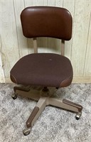 Rolling desk chair Metal and padded seat