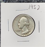 1952 Silver Washington Quarter