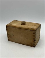 Antique Wood Butter Mold Dovetail Corners