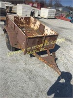 VINTAGE TRAILER 5'6" X 3'6" SINGLE AXLE - RUSTY