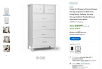 E10005  "White Dresser with Steel Frame"