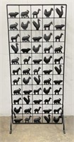 Wrought Iron  Room Divider Screen with Animals