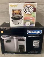 New Delonghi Deep Fryer and Crock Pot