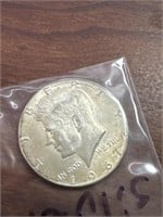 1967 Kennedy half dollar/40% silver