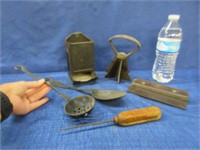 old kitchen items (ice pick-match holder-etc)
