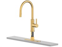 $20  allen + roth Harlow Brushed Gold Kitchen Fauc