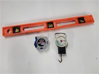 Propane Tank Gauge, Measuring Tape, Level