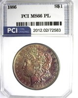 1886 Morgan MS66 PL LISTS $1300