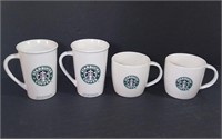 Four Starbucks Coffee Mugs