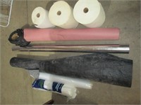 rolls of paper, plastic, foil