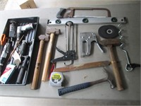 hammers, level, tools