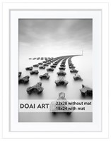 DOAI ART 22x28 Poster Frame White without Mat or