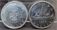 1964 & 1965 CANADIAN SILVER DOLLAR